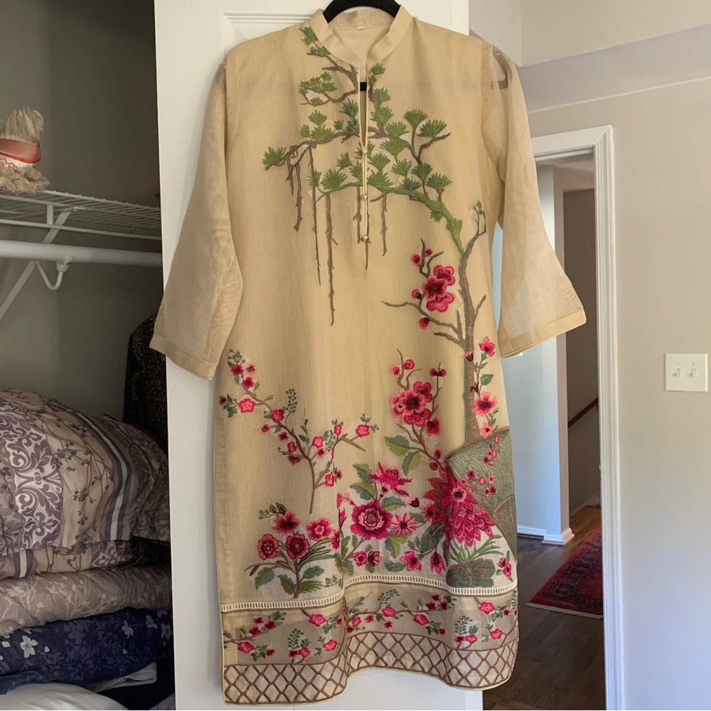 pakistani kurti/kurta top with threadwork, unworn
